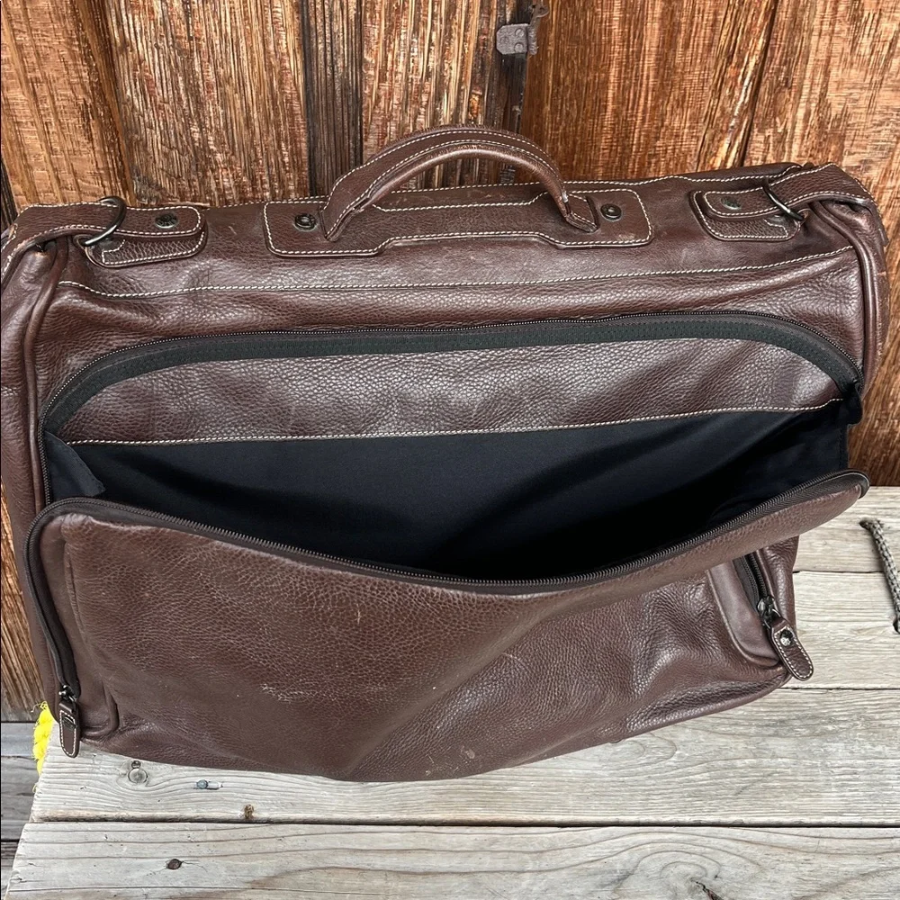 BRIC’S Large Brown Leather Garment Travel Bag – Made in Italy - With Accessories